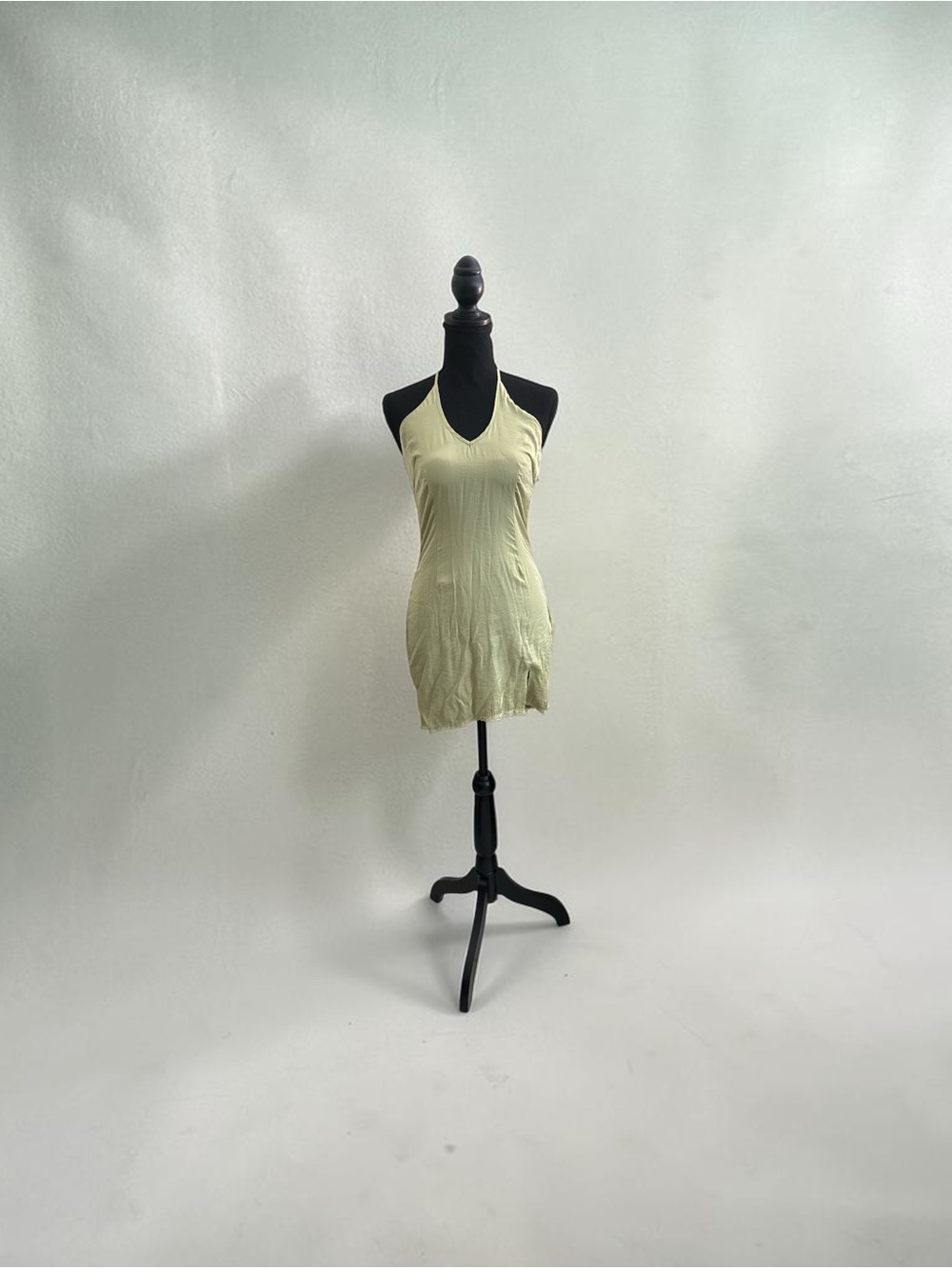Princess Polly Pale Sage Halter Mini Dress